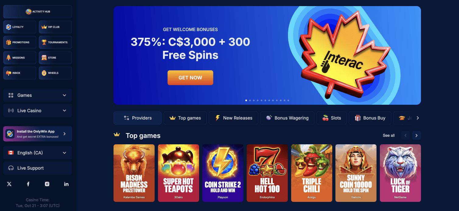 Onlywin login